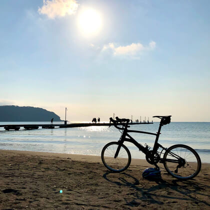 千葉県南房総市 / 夕暮れの岡本桟橋